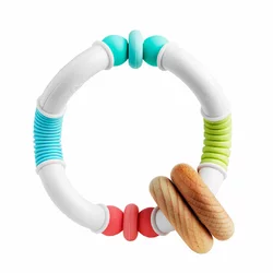 Munchkin Sili Twisty Anneau de dentition bois & silicone 3M+