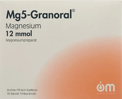 Mg5-Granoral Granulat 12 mmol Pfirsich-Aprikose