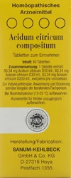 SANUM Acidum citricum compositum Tablette