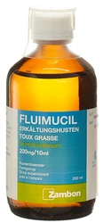 Fluimucil Erkältungshusten Sirup 200 mg/10ml Himbeer