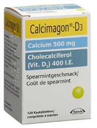 Calcimagon D3 Kautablette 500/400 Spearmint