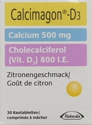 Calcimagon D3 Kautablette 500/800 Zitrone
