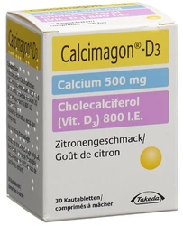Calcimagon D3 Kautablette 500/800 Zitrone