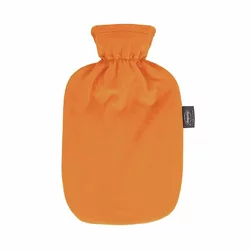 Fashy Wärmflasche 2l Flauschbezug orange Thermoplastik