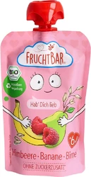 FRUCHTBAR Fruchtpüree Bio Himbeere Banane Birne Hab dich lieb