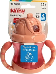Nûby Flip-It Trinkhalmtasse 240ml Twin Handle