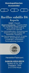 SANUM Bacillus subtilis Kapsel 6 D