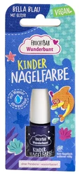 FRUCHTBAR Wunderbunt Kinder Nagelfarbe Bella blau mit Glitzer vegan