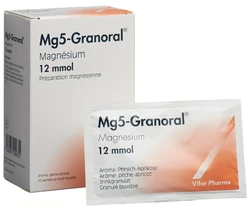 Mg5-Granoral Granulat 12 mmol Pfirsich-Aprikose