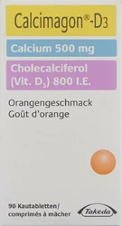 Calcimagon D3 Kautablette 500/800 Orange