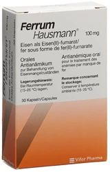 Ferrum Hausmann Ret Kaps 100 mg