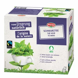 morga Schwarztee mit Hülle Bio Fairtrade Knospe