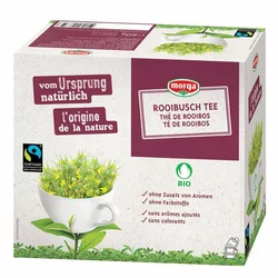 morga Rooibusch Tee mit Hülle Bio Fairtrade Knospe