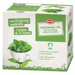 morga Pfefferminz Tee mit Hülle Bio Knospe
