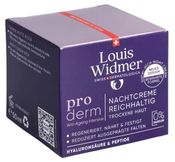 Louis Widmer Proderm crème de nuit riche sans parfum