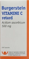 Burgerstein Vitamin C Ret Kaps 500 mg