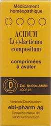 SANUM Acidum L(+)lacticum compositum Tablette