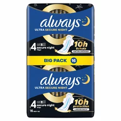 always Ultra Binde Secure Night mit Flügeln BigPack
