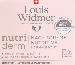 Louis Widmer Nutriderm crème nuit nutritive sans parfum