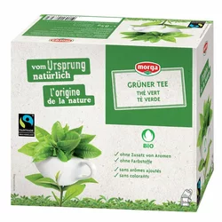 morga Grüner Tee mit Hülle Bio Fairtrade Knospe