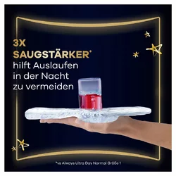always Ultra Binde Ultimate Night Max Protection mit Flügeln
