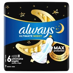 always Ultra Binde Ultimate Night Max Protection mit Flügeln