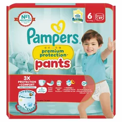 Pampers Premium Protection Pants Gr6 13-19kg Extra Large Sparpack