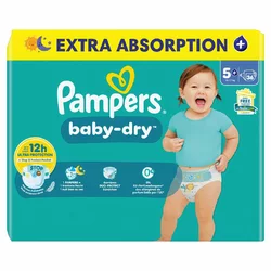Pampers Baby-Dry Gr5+ 12-17kg Junior Plus Sparpack