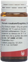 Wala Ferrum rosatum/Graphites Globuli