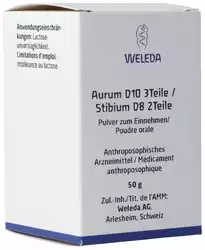 WELEDA Aurum D10 3 Teile / Stibium D8 2 Teile Trituration neu