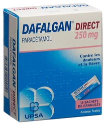 Dafalgan DIRECT Granulat 250 mg Erdbeere Aroma