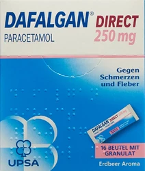 Dafalgan DIRECT Granulat 250 mg Erdbeere Aroma