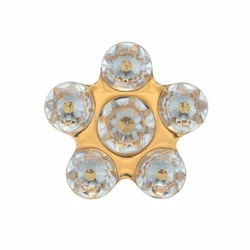 STUDEX 75103 Daisy Kristall 5 mm 14K gelbgold