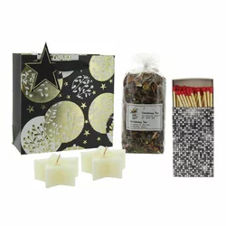 Herboristeria Geschenktasche Elegant Xmas mit Christmas Tea Kerzen Streichhölzer