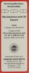SANUM Mycobacterium phlei Kapsel 6 D