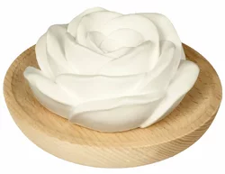 farfalla Duftstein Rose mit Holzteller