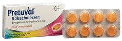 Pretuval Halsschmerzen Lutschtablette Honig-Orangenaroma