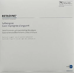BETADINE Salbengaze 10x10cm