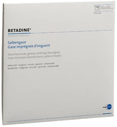 BETADINE Salbengaze 10x10cm