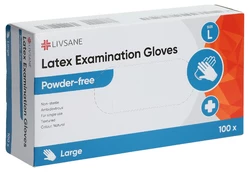 LIVSANE Latex-Untersuchungshandschuhe L puderfrei