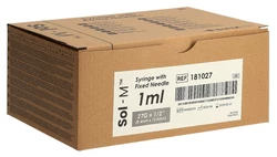 SOL-M Spritze mit fixierter Nadel 1ml 27G 1/2