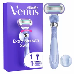 Gillette Venus Extra Smooth Swirl Rasierapparat mit 1 Klinge + Duschhänger