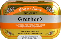 Grethers Ginger Lemon Pastillen ohne Zucker