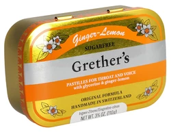 Grethers Ginger Lemon Pastillen ohne Zucker