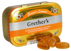 Grethers Ginger Lemon Pastillen ohne Zucker
