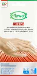 flawa STRIPS Wundverschlussstreifen 2 Grössen 6 x 38x6mm 3 x 75x6mm