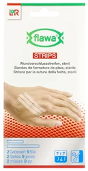 flawa STRIPS Wundverschlussstreifen 2 Grössen 6 x 38x6mm 3 x 75x6mm