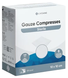 LIVSANE Mullkompresse 10x10cm steril