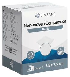 LIVSANE compresse en non-tissé 7.5x7.5cm stérile