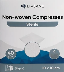 LIVSANE Vliesskompressen 10x10cm steril